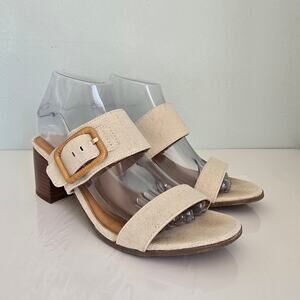 Tommy Bahama Trista Slide Sandal Women's 8.5M Linen Coastal Tropical Nautical